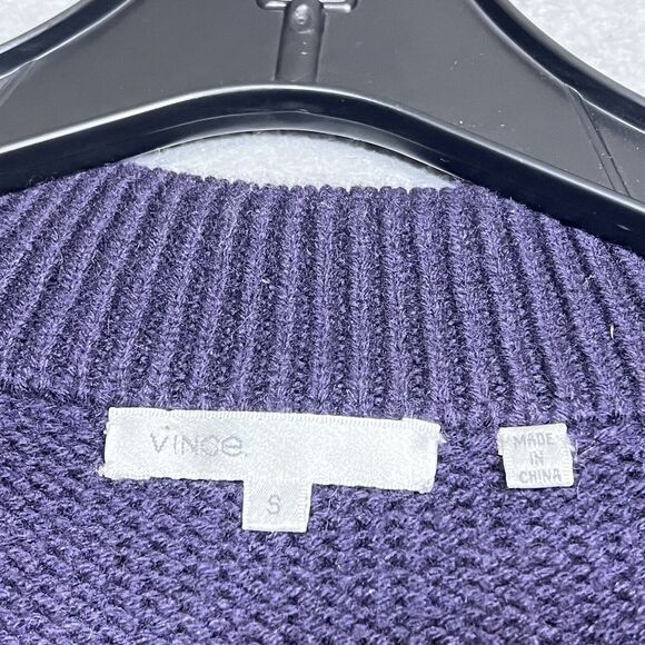 VINCE Jacket Small Purple Wool Cashmere Soft Knit Long Sweater Jacket Top $475 - Picture 10 of 12